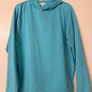 Peter Millar Teal Blue Golf Hoodie Mens Medium